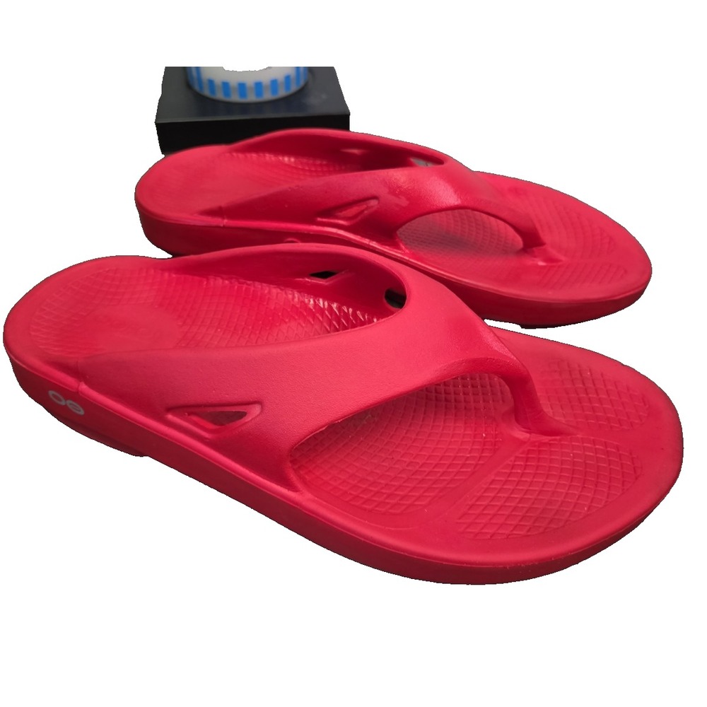 Oofos Women's 10M Slides Recovery Flip Flops Red Oolala EU 41